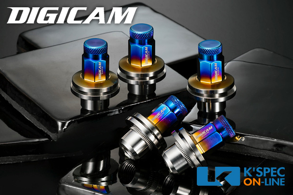 DIGICAM チタンレーシングナット 16本セット トヨタ純正 7角袋